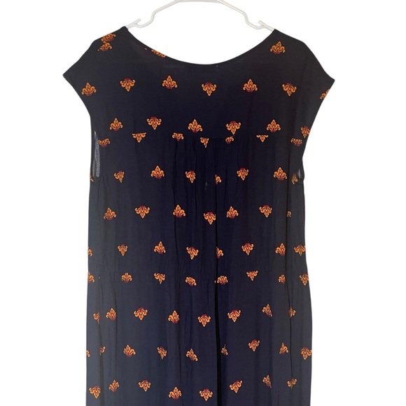 California Bay Co Wide Leg Jumpsuit Rayon Size XL Drawstring Waist Cute Comfort - Picture 11 of 16